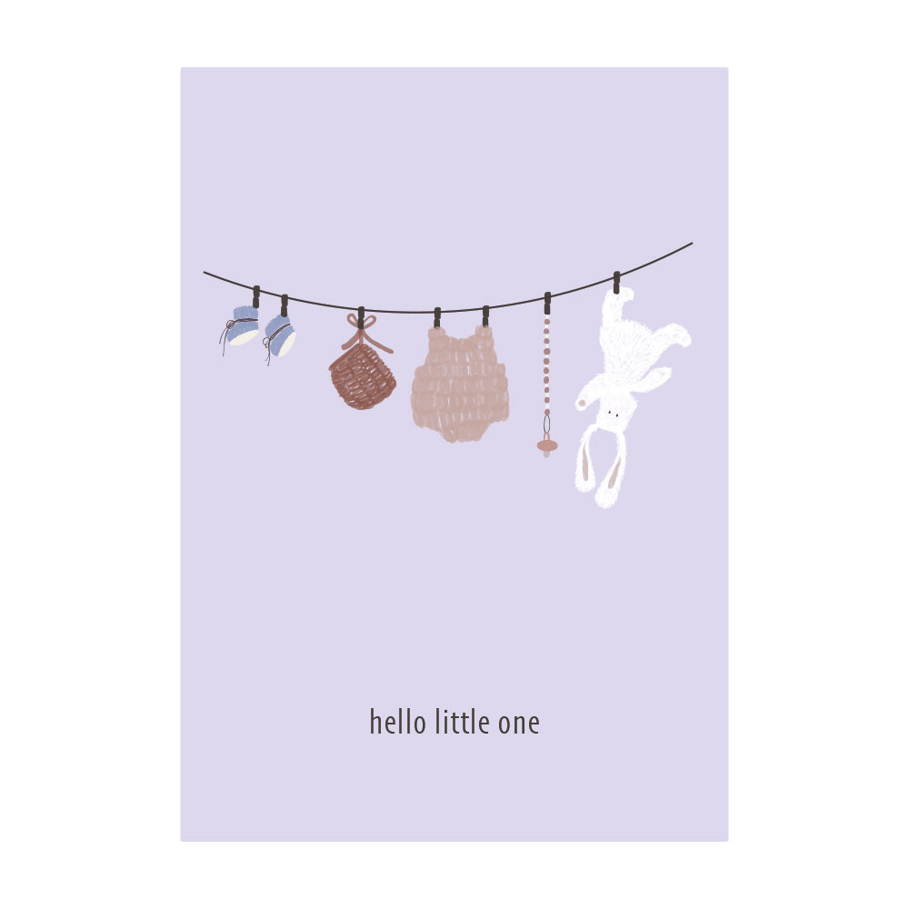HELLO LITTLE ONE baby card
