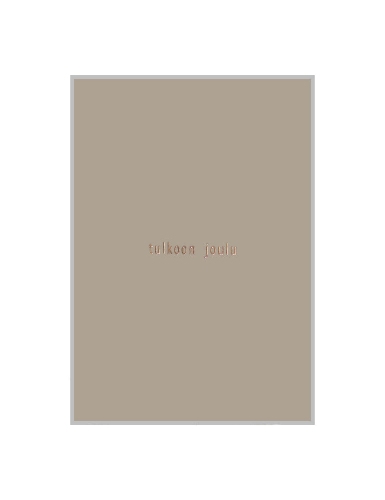TULKOON JOULU Christmas card, cacao